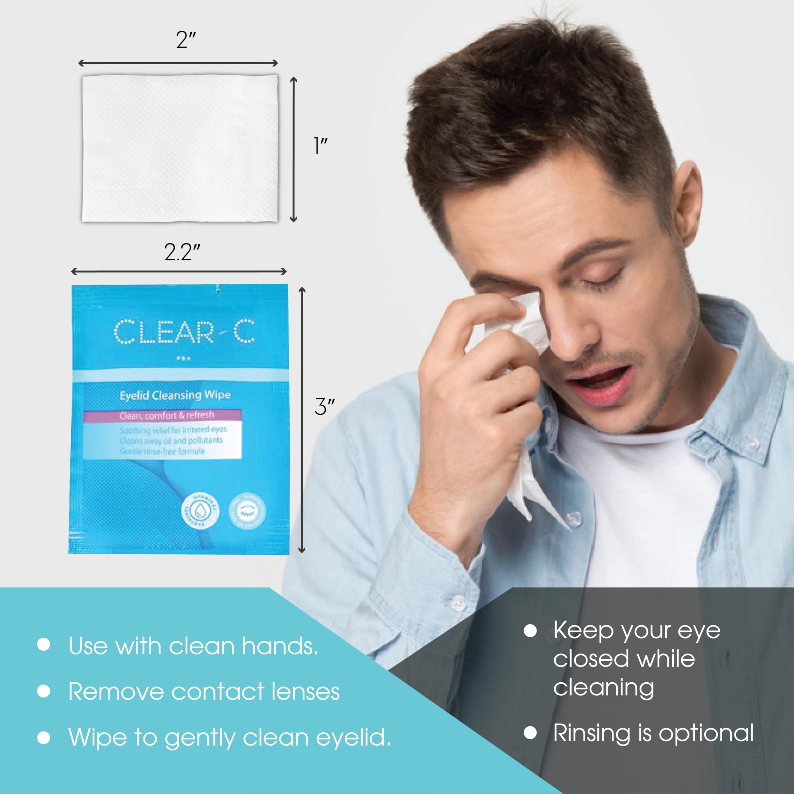 Diamond Wipes makeup residue removal wipes promote eyelid cleanliness