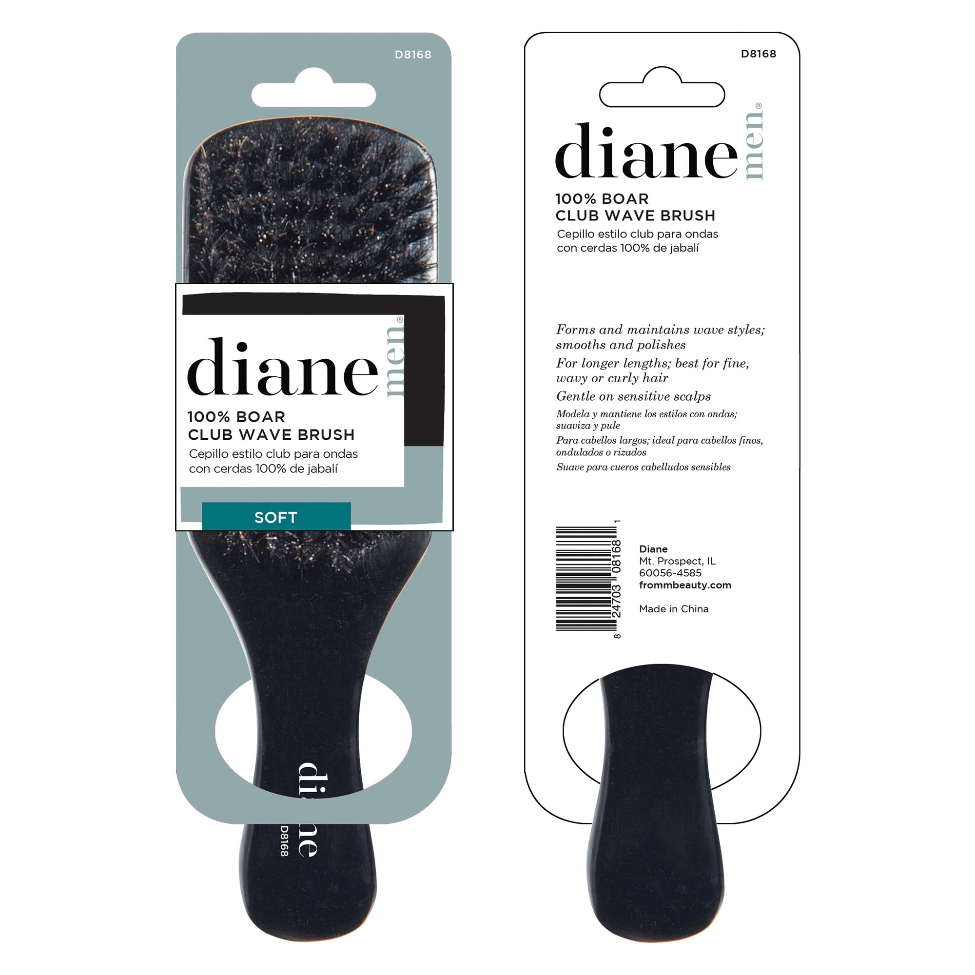 Brillo natural producido al distribuir aceites con el cepillo Diane Club Wave