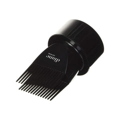 Diane Dryer Pick attachment on a dryer barrel showing secure fit for quick detangling