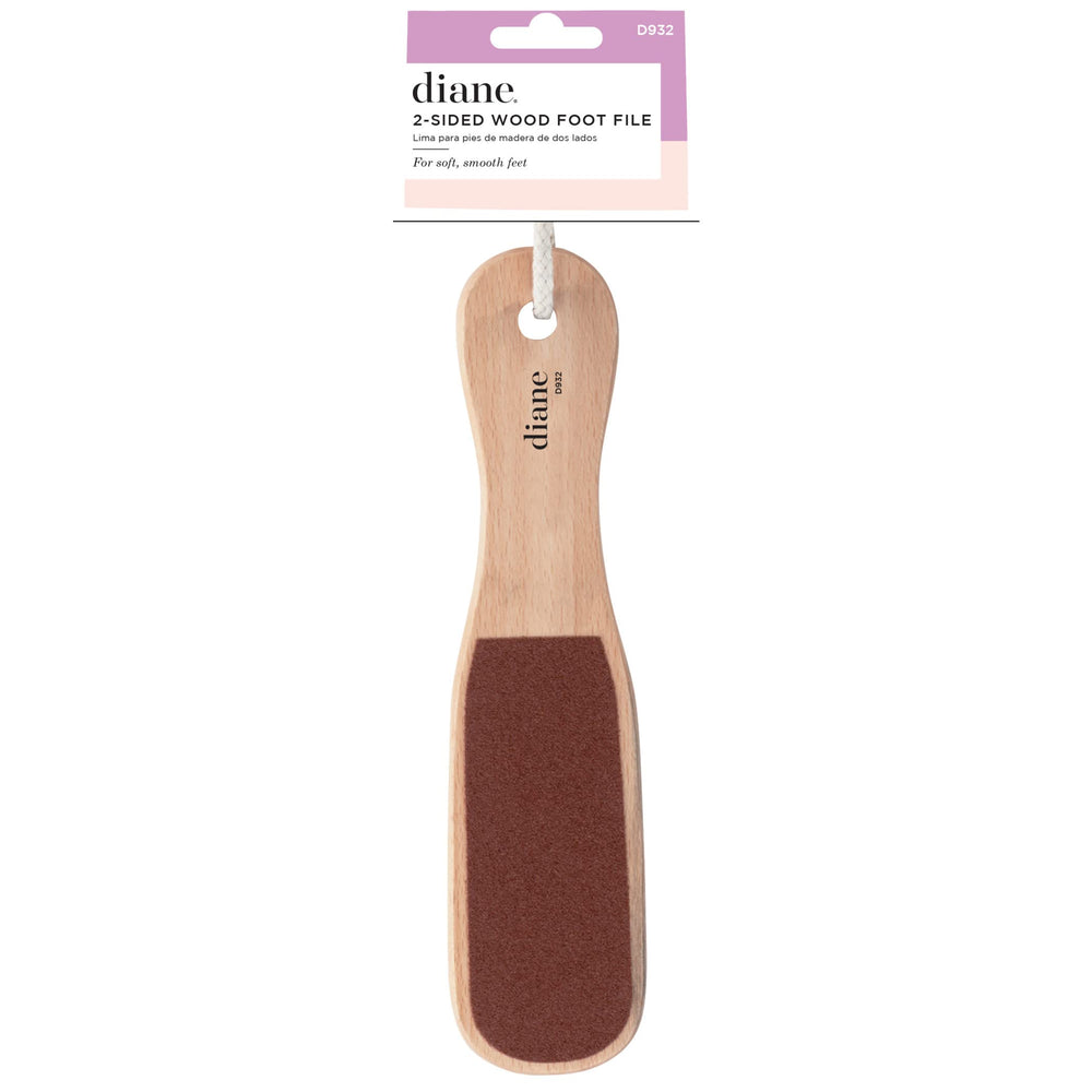 Diane foot file with wood handle coarse side removes dry calluses for smoother feet