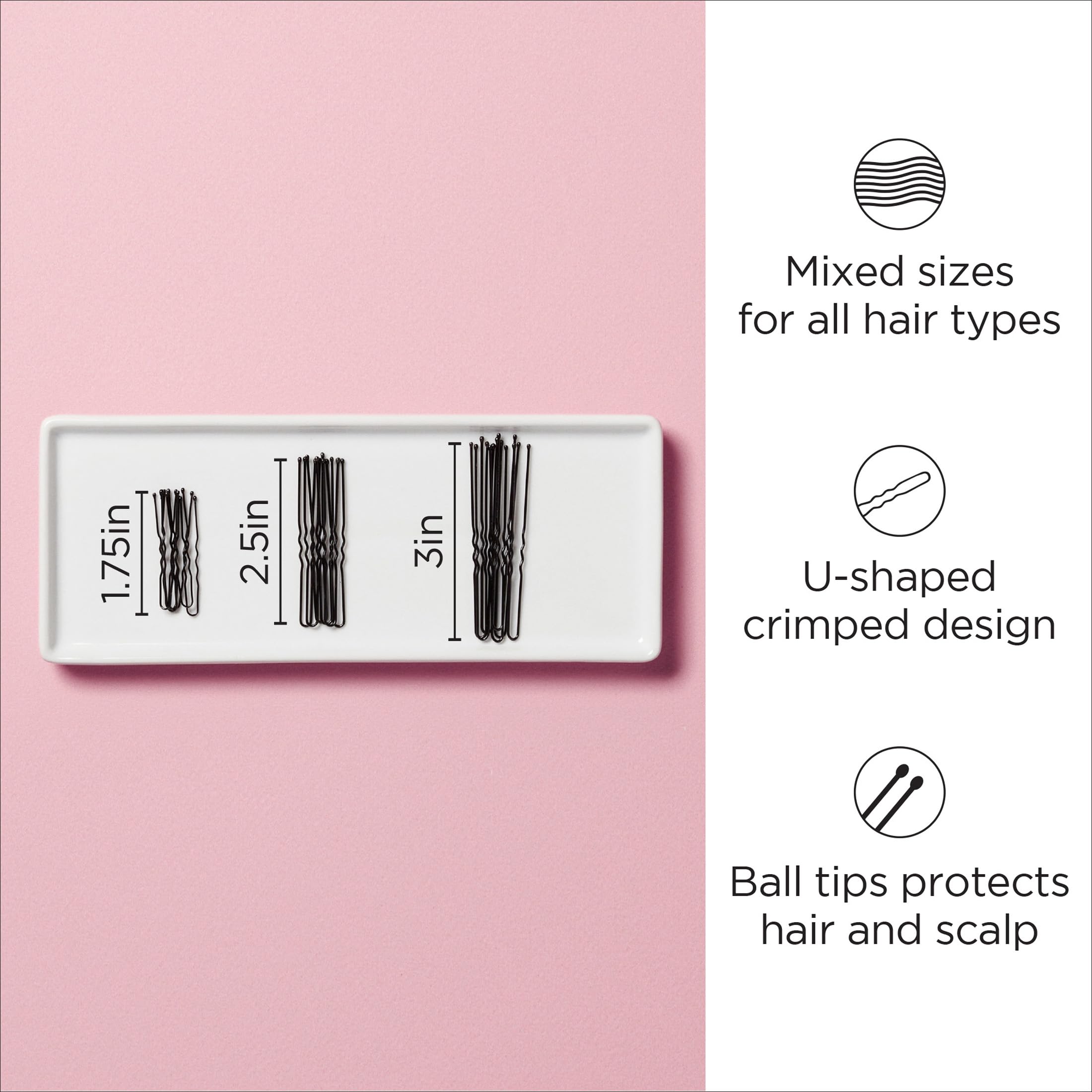 Diane hair pins jumbo 3-inch focus for dramatic updos with strong grip.