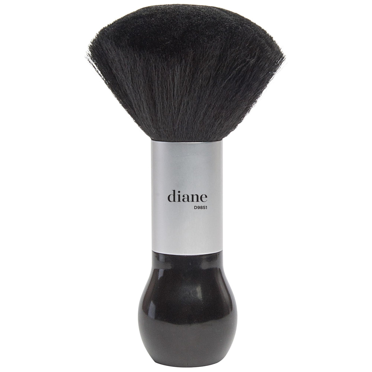Diane neck duster brush close-up showing soft nylon bristles for gentle post-cut cleanup.