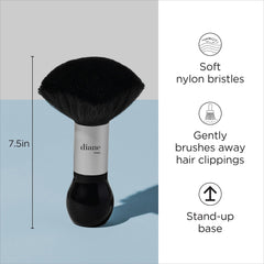 Diane neck duster brush stand-up base for easy storage between clients.