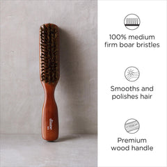Diane Premium brush close-up bristles highlighting 5-row design for even oil distribution.