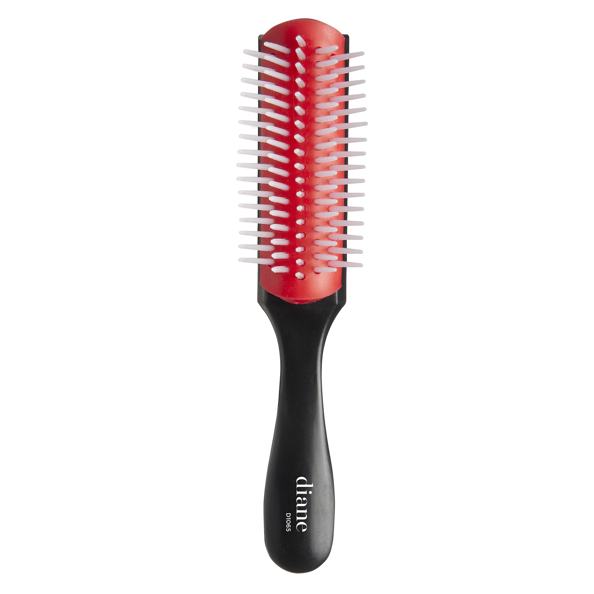 Diane Pro Mini Nylon Pin Styling Brush detangling close-up for thick, textured hair.