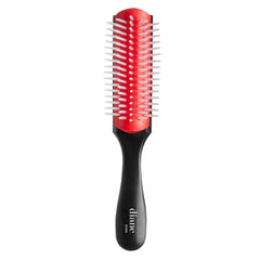 Diane Pro Mini Nylon Pin Styling Brush detangling close-up for thick, textured hair.