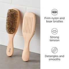 Diane Reinforced Boar Wave Brush wooden base and handle for durable styling