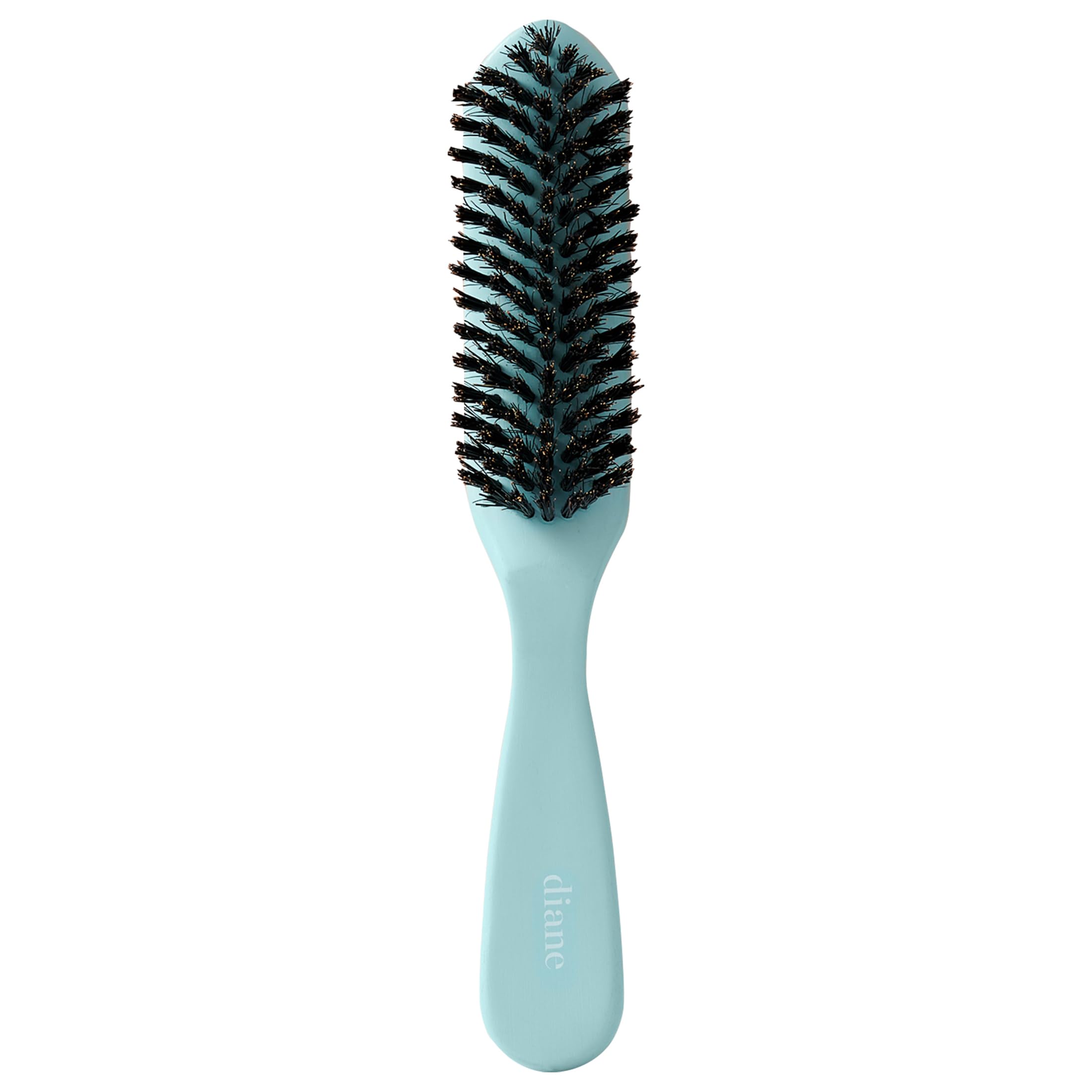 Diane smoothing brush curved head hugs the scalp for quick, sleek styling.