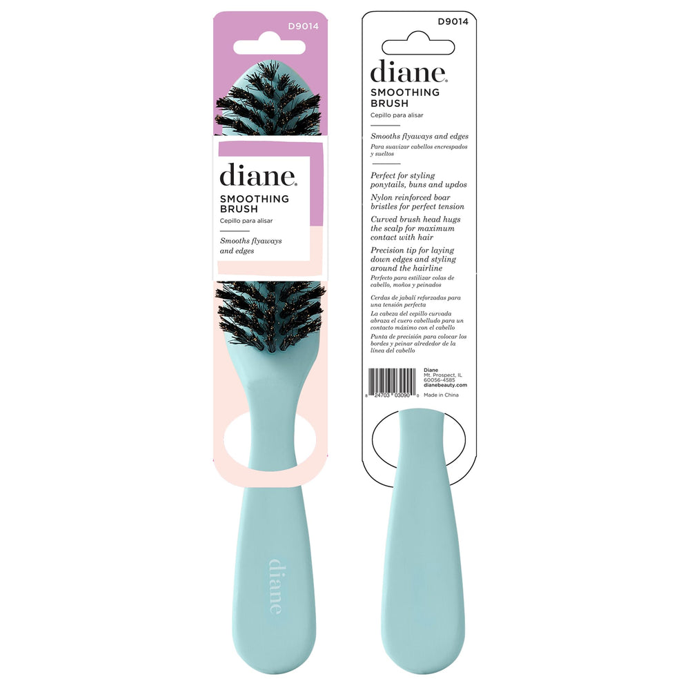Diane smoothing brush reduces frizz and flyaways with boar bristles.