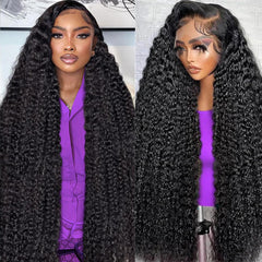 Dianthe deep wave lace front wig 13x6 180% density for natural fullness