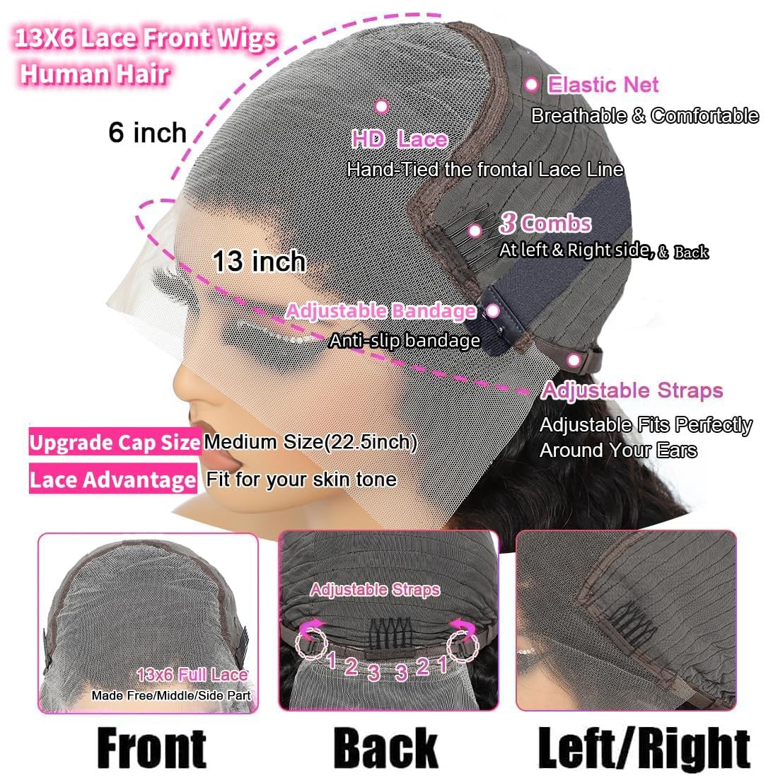 Dianthe pre-plucked baby hairs frame hairline for realism