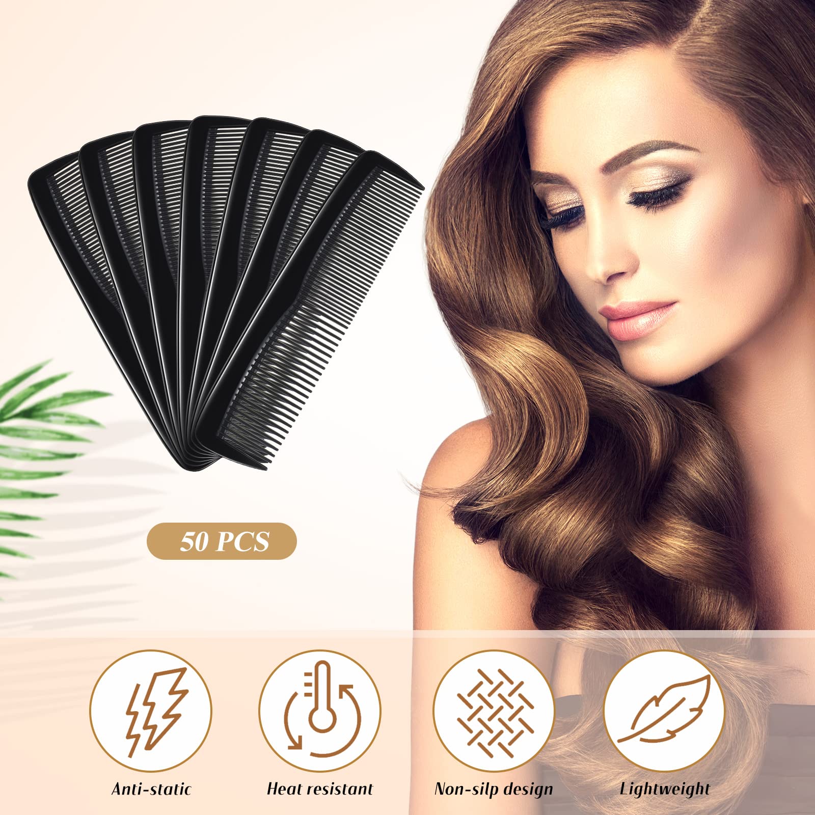 Didaey anti-static plastic combs reduce static in dry seasons