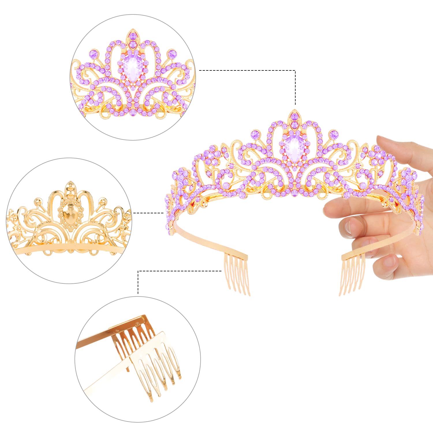 Didder princess crown for Halloween costume with glamorous flair.