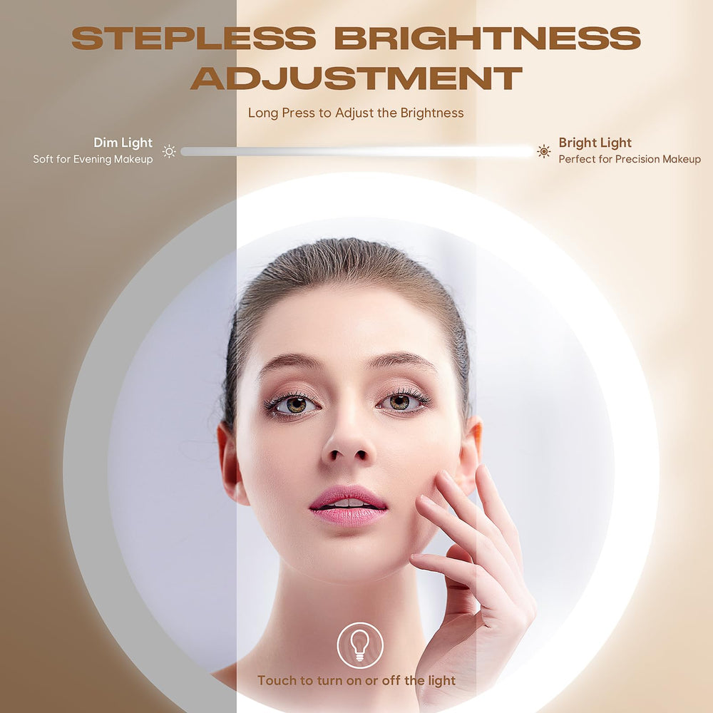 Dienmern rechargeable mirror 5000mAh for cordless operation and long-lasting brightness