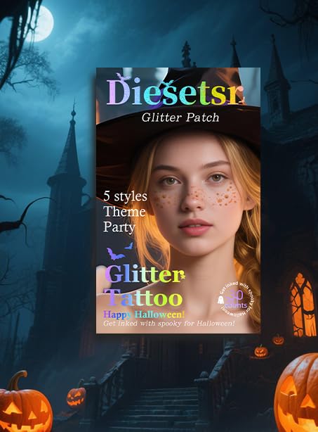 Diesetsr face glitter freckles tattoos easy removal with water or oil.