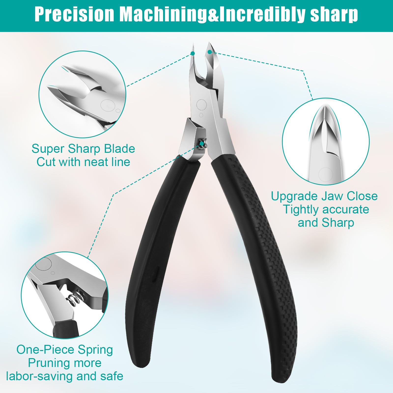 Diesisa cuticle trimmer with 4mm jaw delivers clean straight cuts for nails.