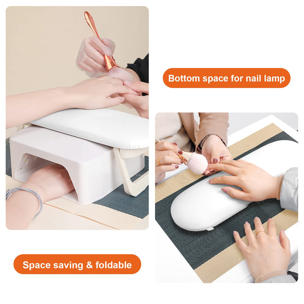Diesisa nail arm rest with anti-slip pads keeps tools stable for precise acrylic work