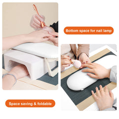 Diesisa nail arm rest with anti-slip pads keeps tools stable for precise acrylic work