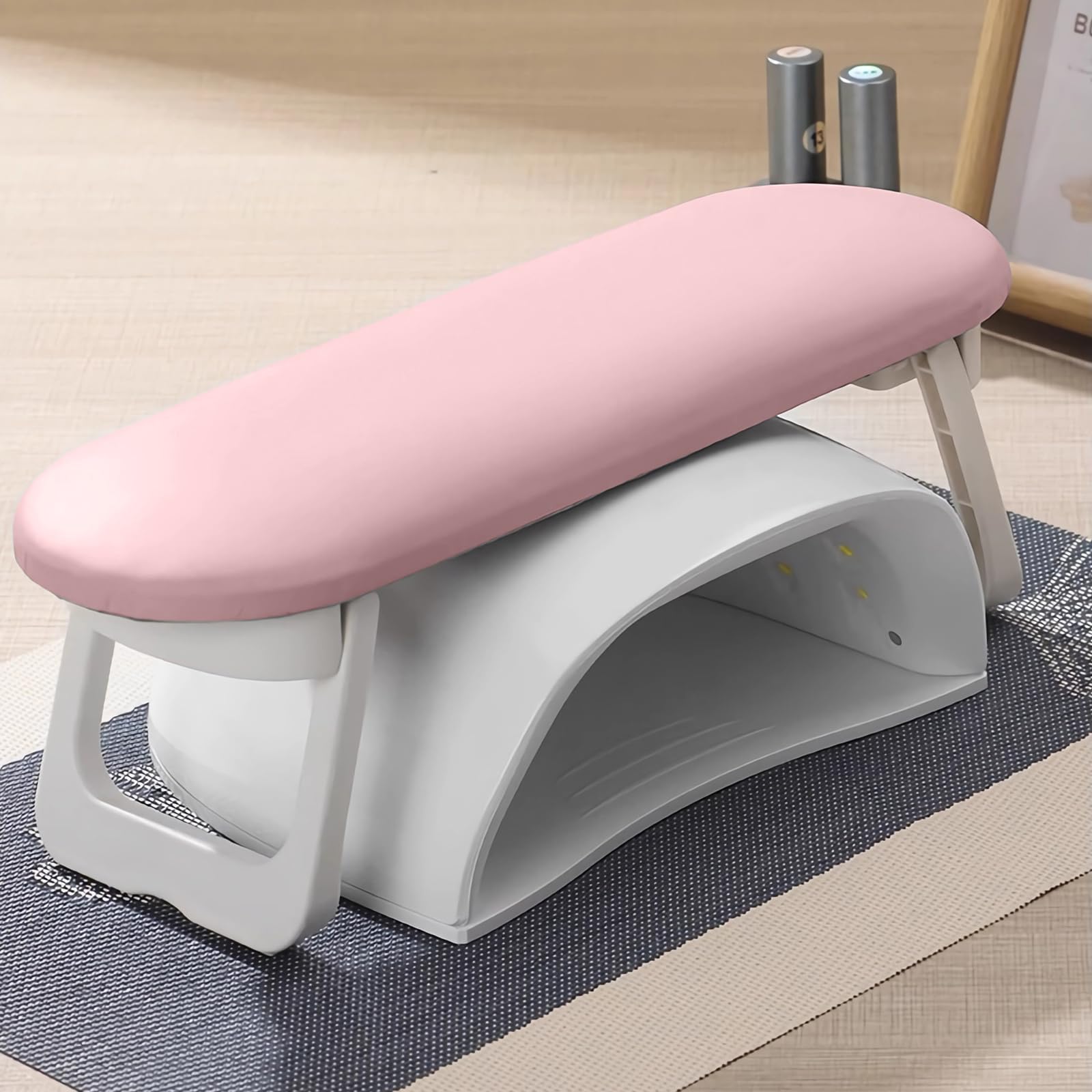 Diesisa nail arm rest easy-clean mat pink protects workstation from spills