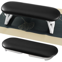 Diesisa nail arm rest folded leather pillow for compact storage in salons.