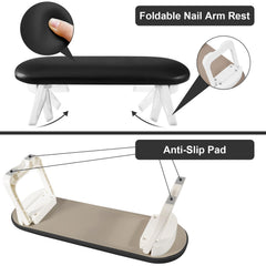 Diesisa nail arm rest height-adjustable for varied manicure tasks.