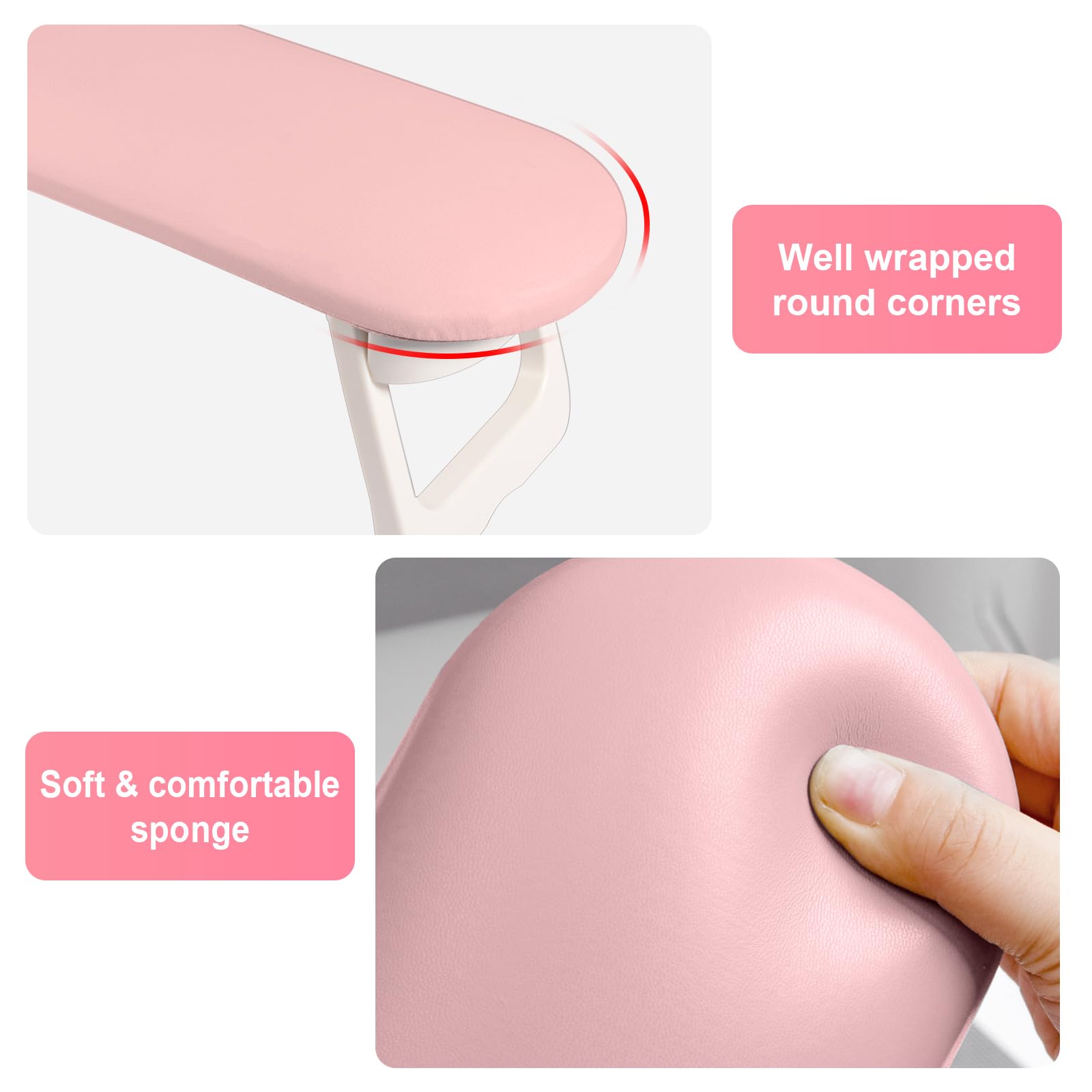 Diesisa nail arm rest no-installation pink extends easy setup for busy salons