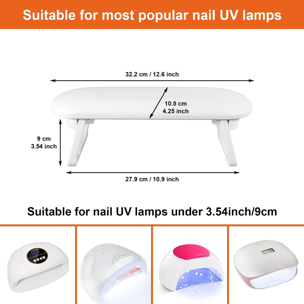 Diesisa nail arm rest includes a soft mat for neat, professional-looking manicures