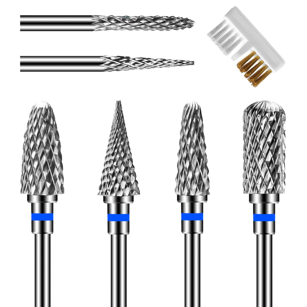 Diesisa nail drill bits set in a box for versatile cuticle and shaping tasks.