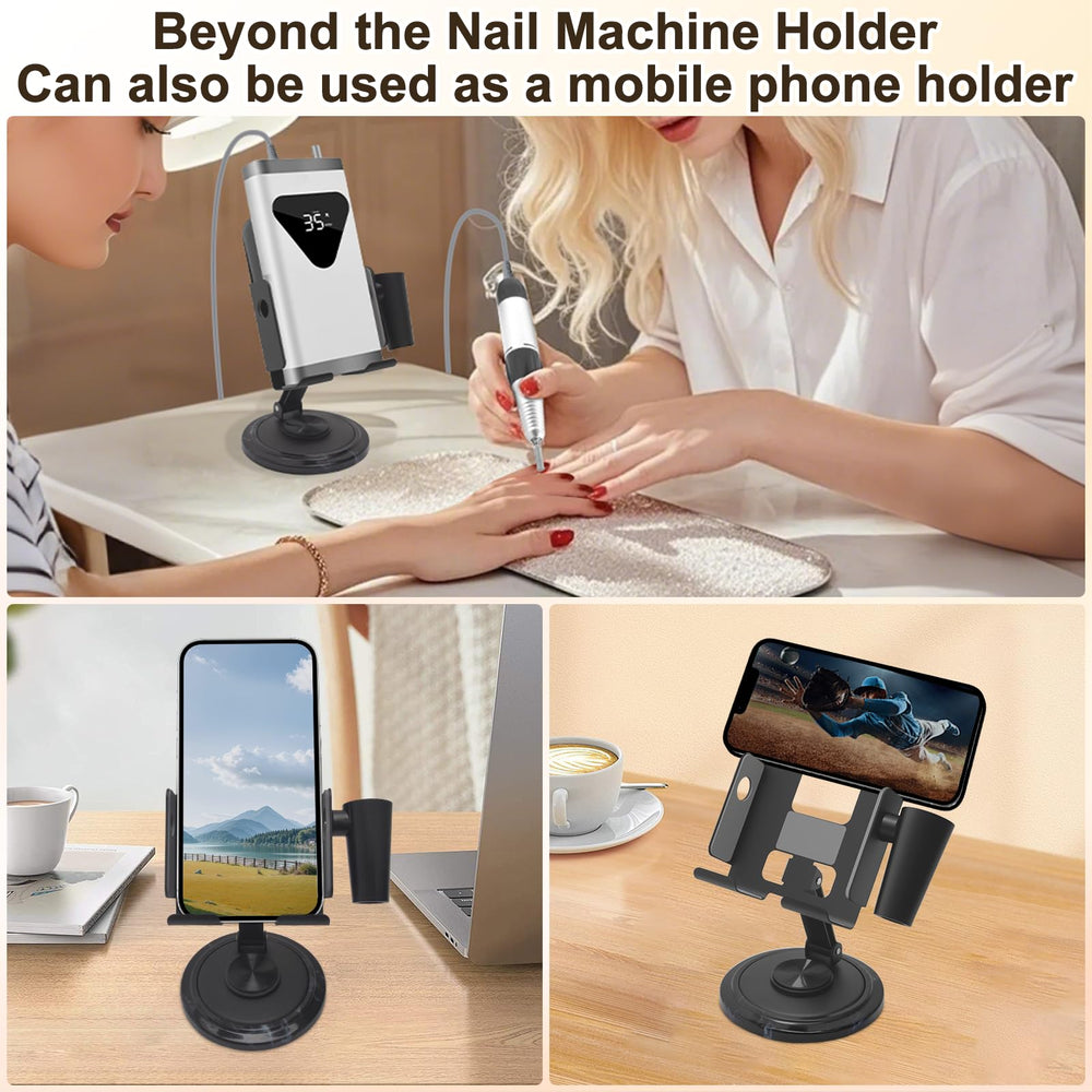 Diesisa 2-in-1 universal holder doubles as a phone stand.