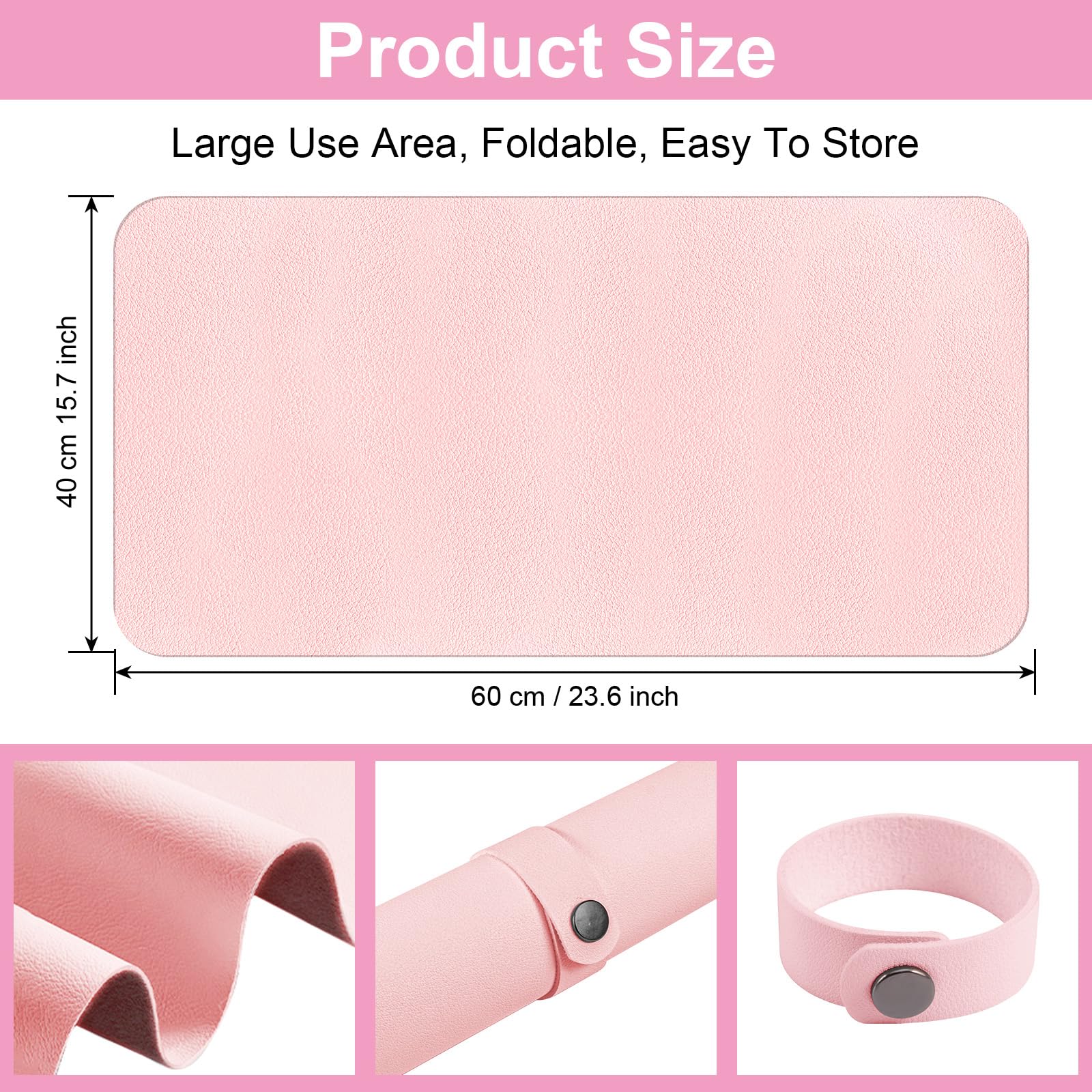 Diesisa nail mat comes with strap for easy roll-up and storage