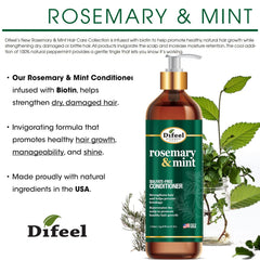 Difeel biotin-infused conditioner bottle emphasizes nourishment for fuller-feeling hair