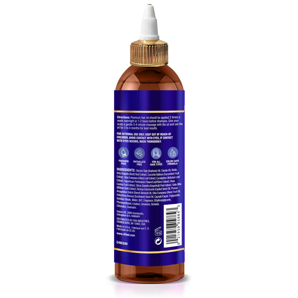 Difeel Biotin Pro Growth oil pour captures its non-greasy texture and quick absorption.