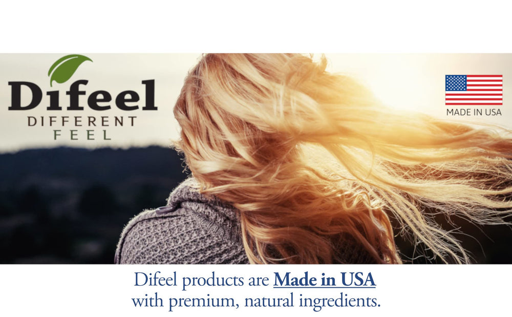 Difeel Biotin Pro-Growth USA label reinforces quality and origin.