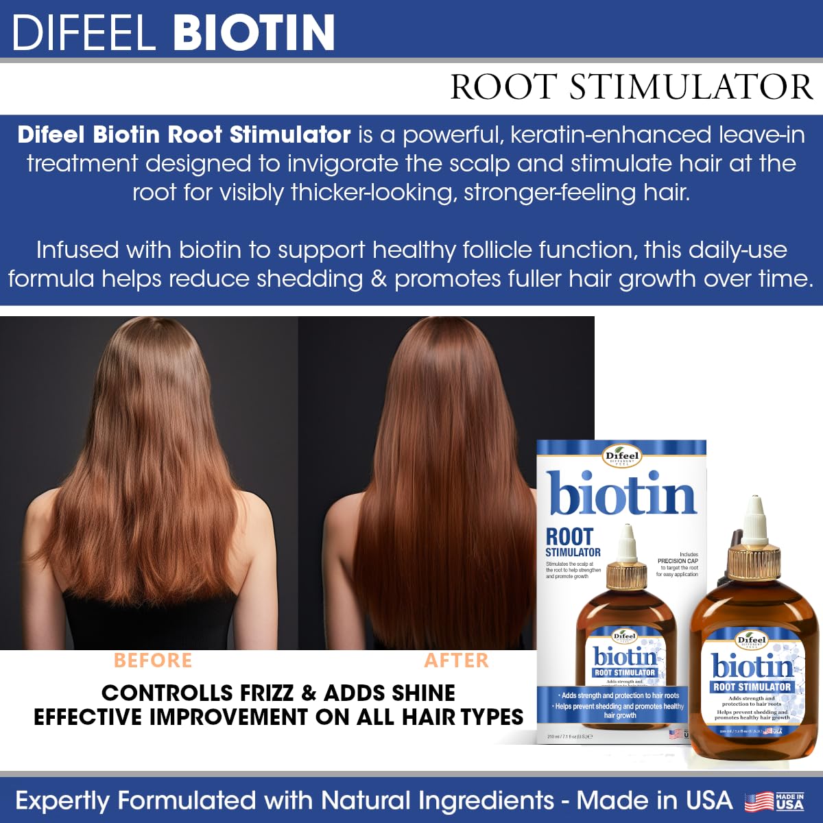 Difeel Biotin Root Stimulator packaging box with product info and brand