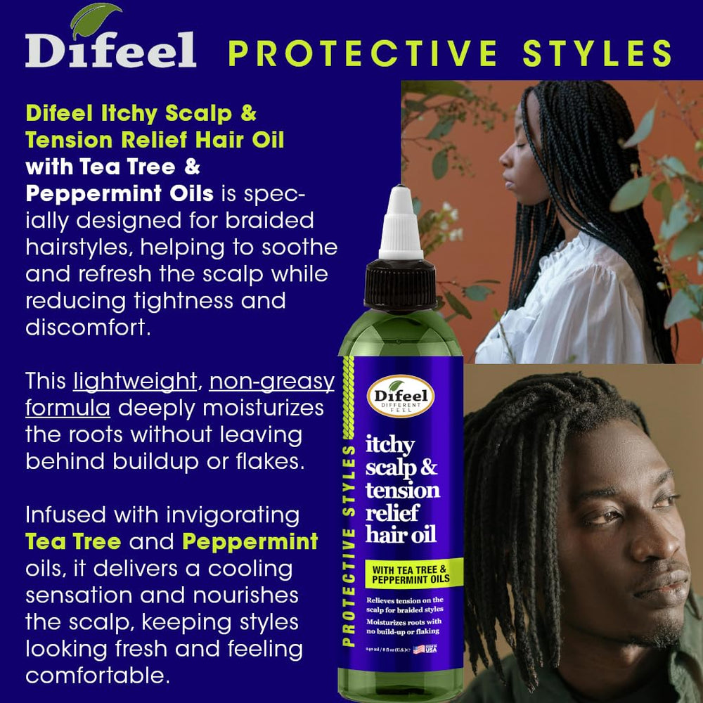 Difeel no residue application keeps braids clean and comfortable
