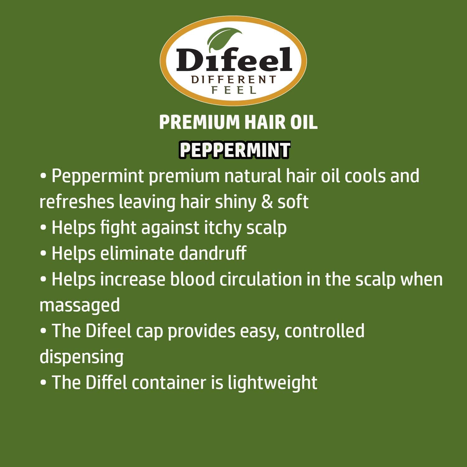 Difeel Premium Hair Oil packaging box signals premium care