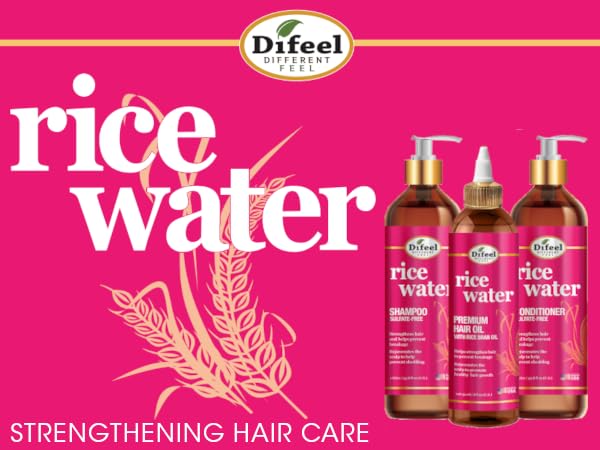 Difeel Rice Water Leave-In Spray silk-soft shine after styling.
