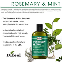 Difeel Rosemary Mint Conditioner bottle highlights color-safe conditioning.