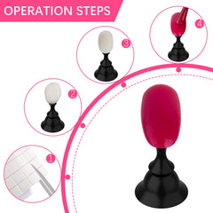 Difenni Crystal Acrylic Base showcases elegant, stable nail design display.