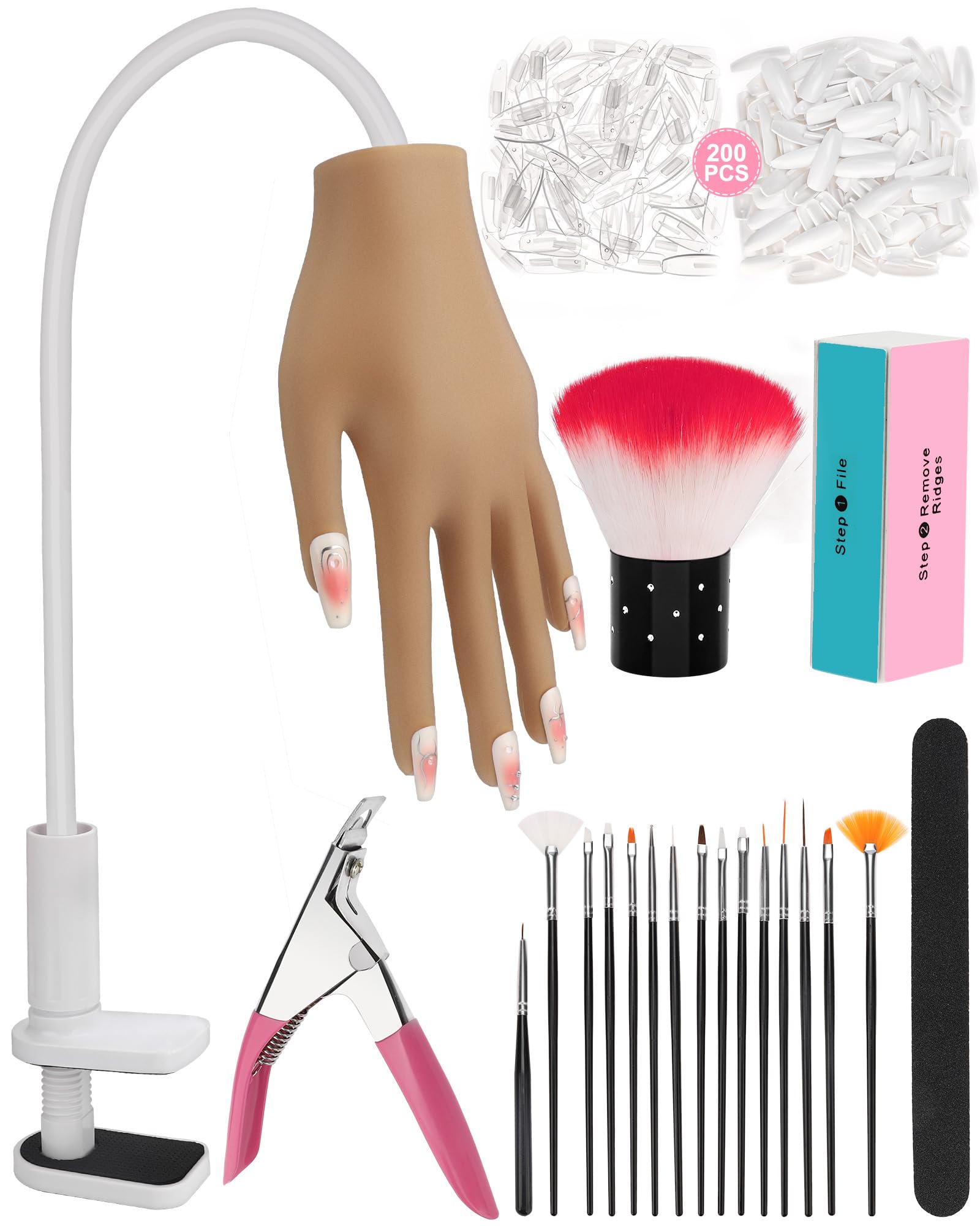 Difenni practice hand silicone nail-hand for lifelike practice sessions.
