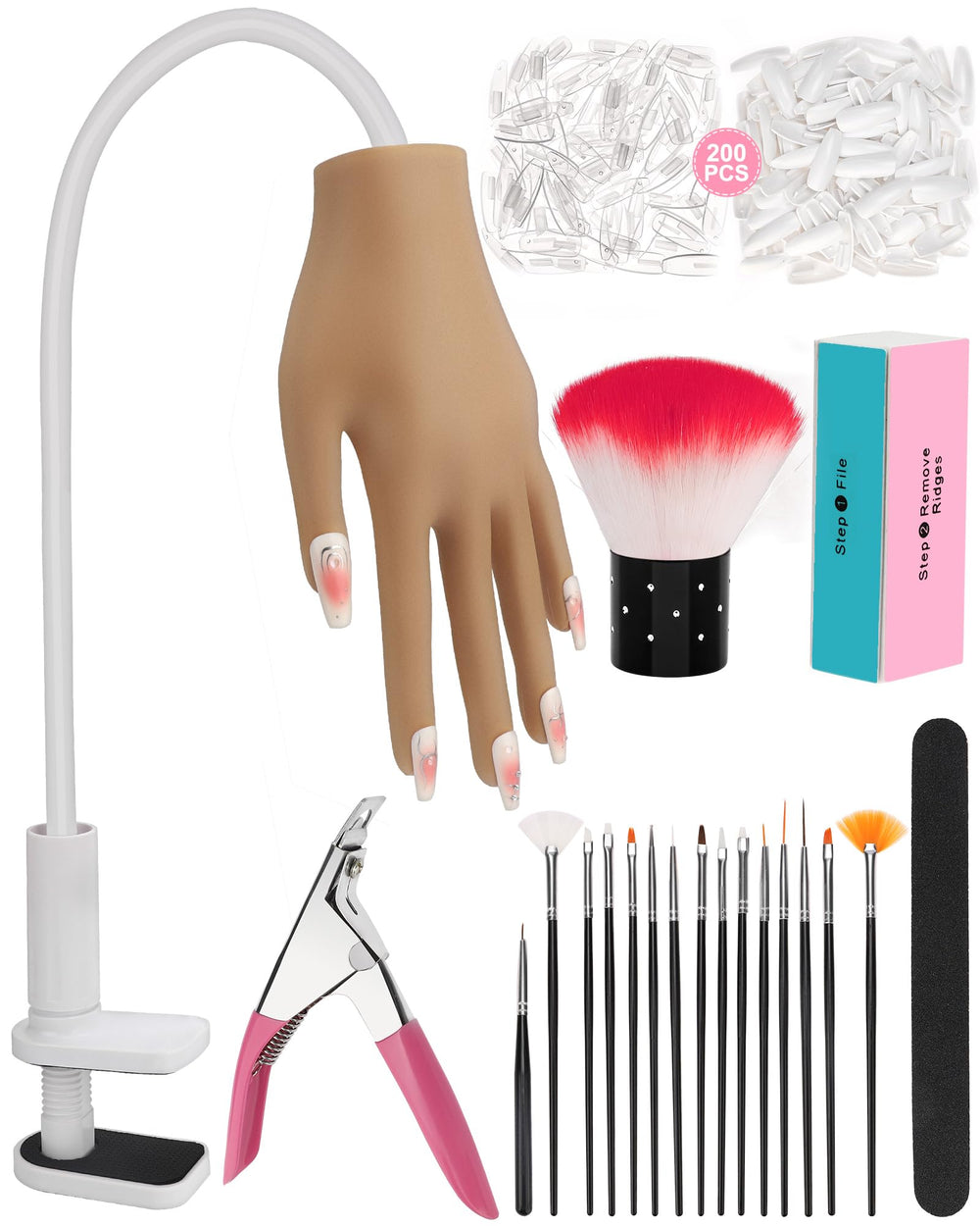Difenni practice hand silicone nail-hand for lifelike practice sessions.