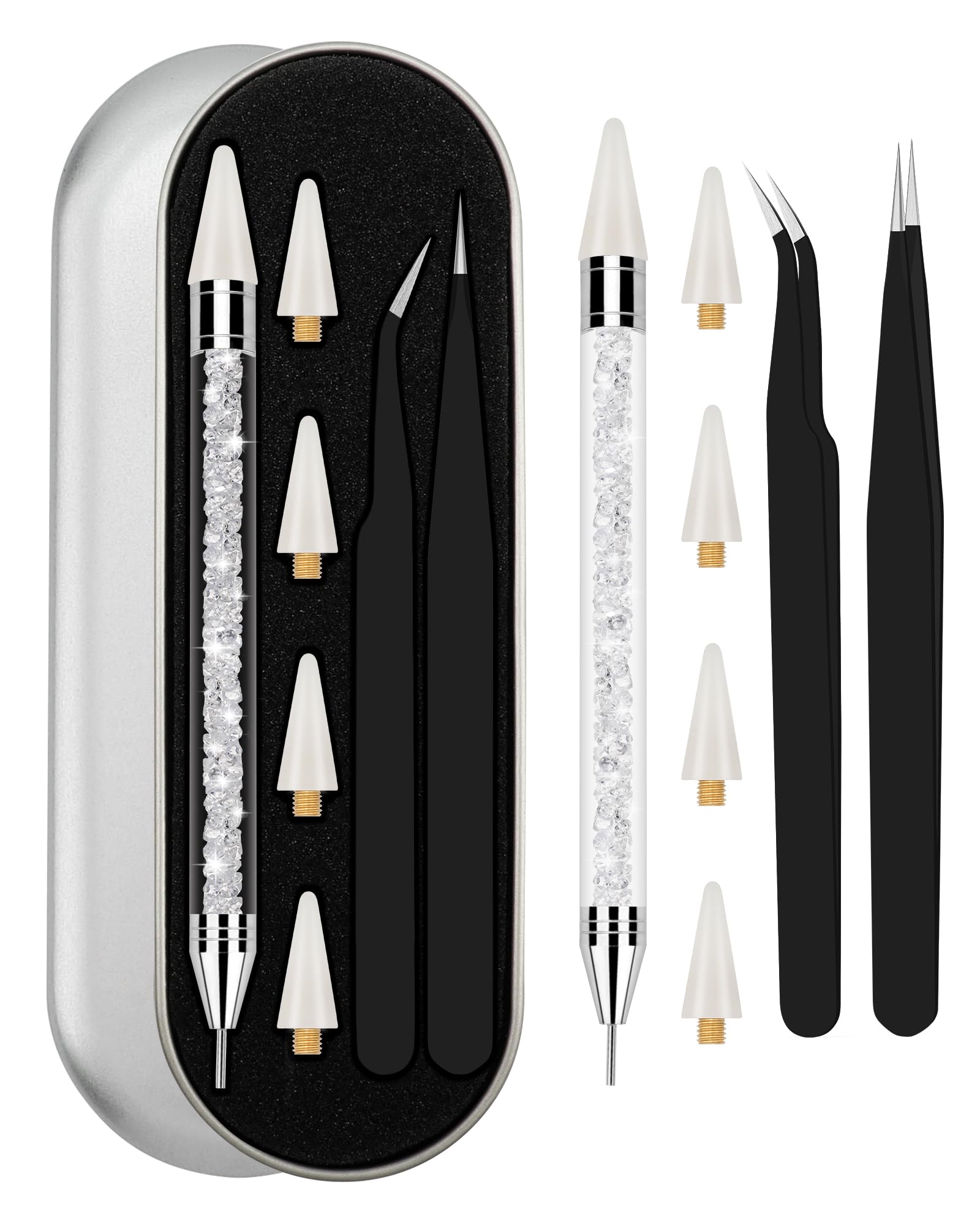 Difenni rhinestone picker applicator for precise nail art placement.