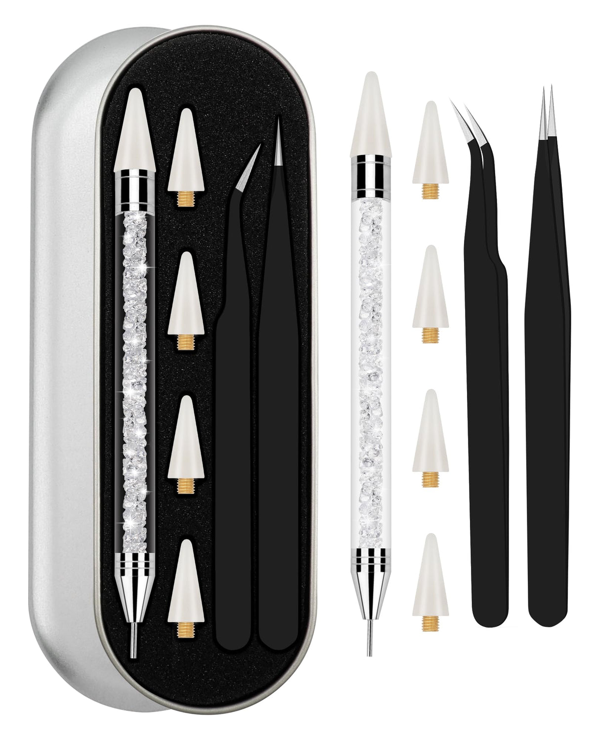Difenni rhinestone picker applicator for precise nail art placement.
