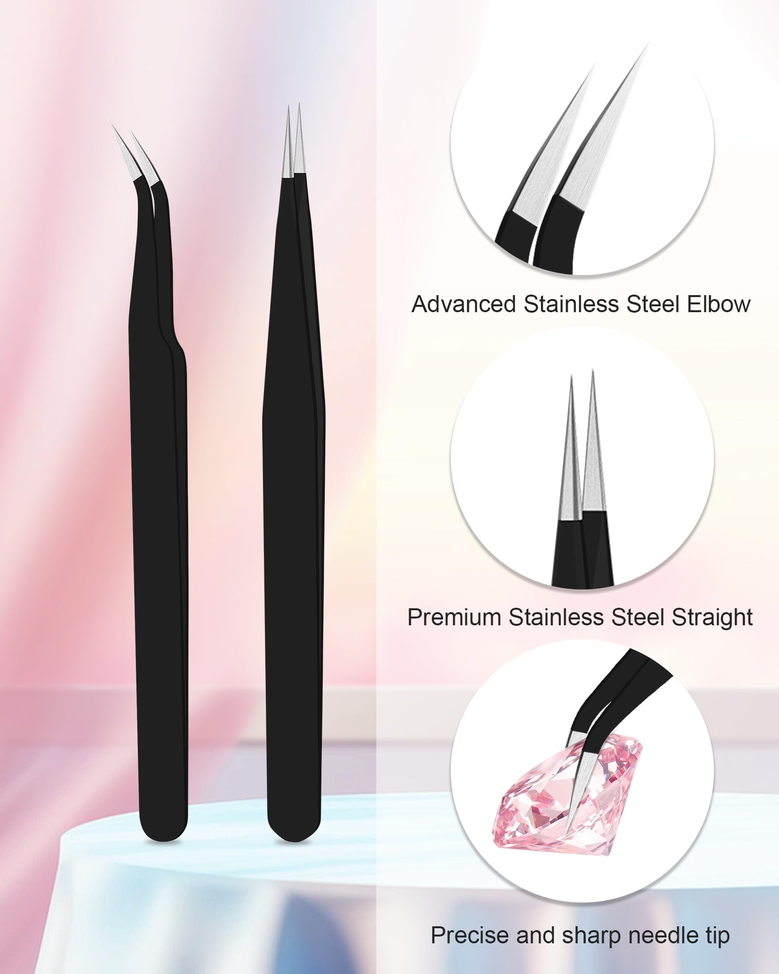 Difenni stainless steel tip assists press or adjust stones.