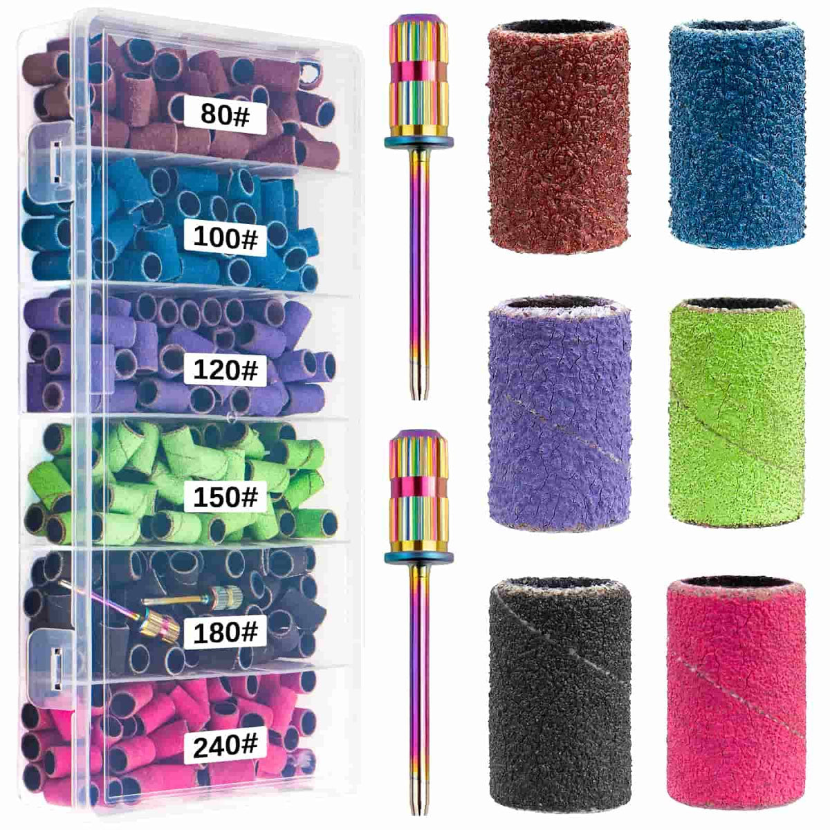 Difenni sanding bands set display shows organized kit for quick nail prep