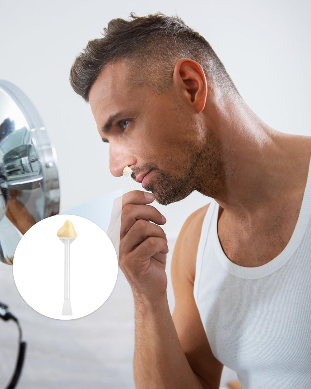 Difenni spiral design minimizes discomfort during nostril hair removal.