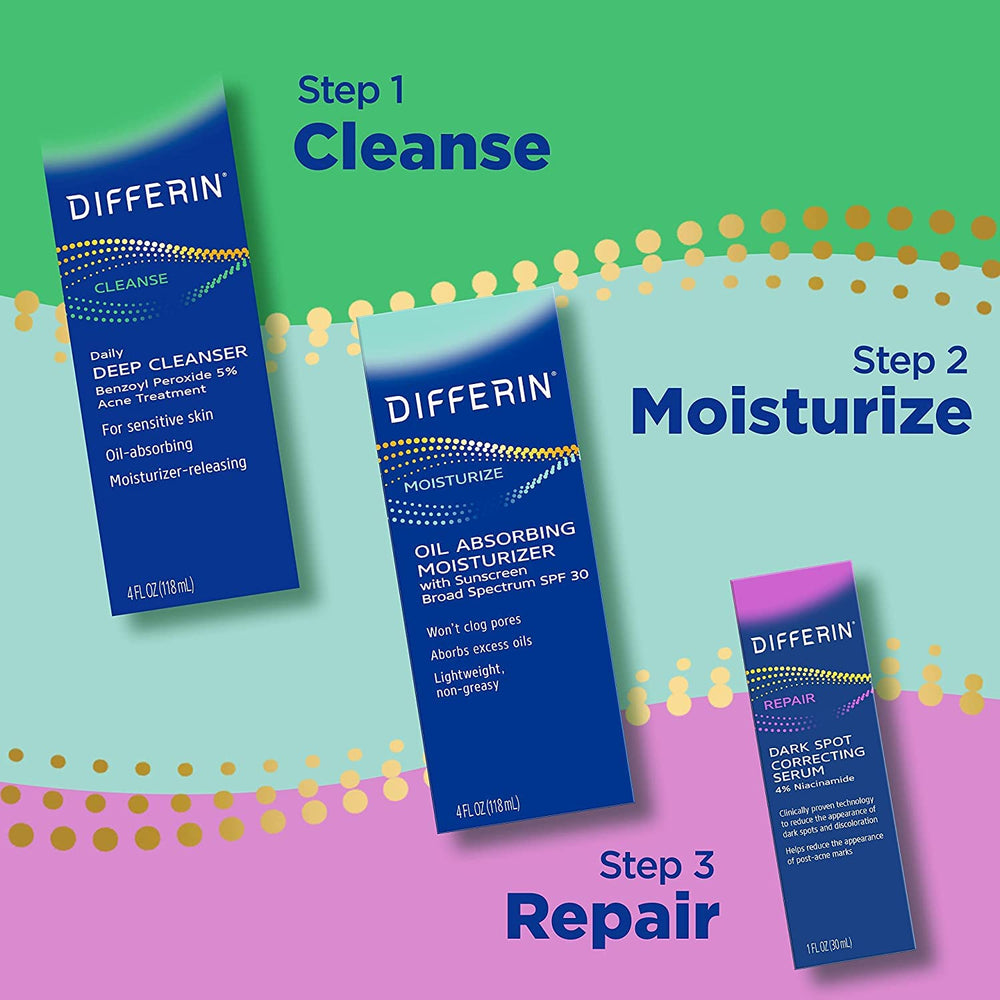 Pump dispenser of Differin Face Wash for easy, controlled application.