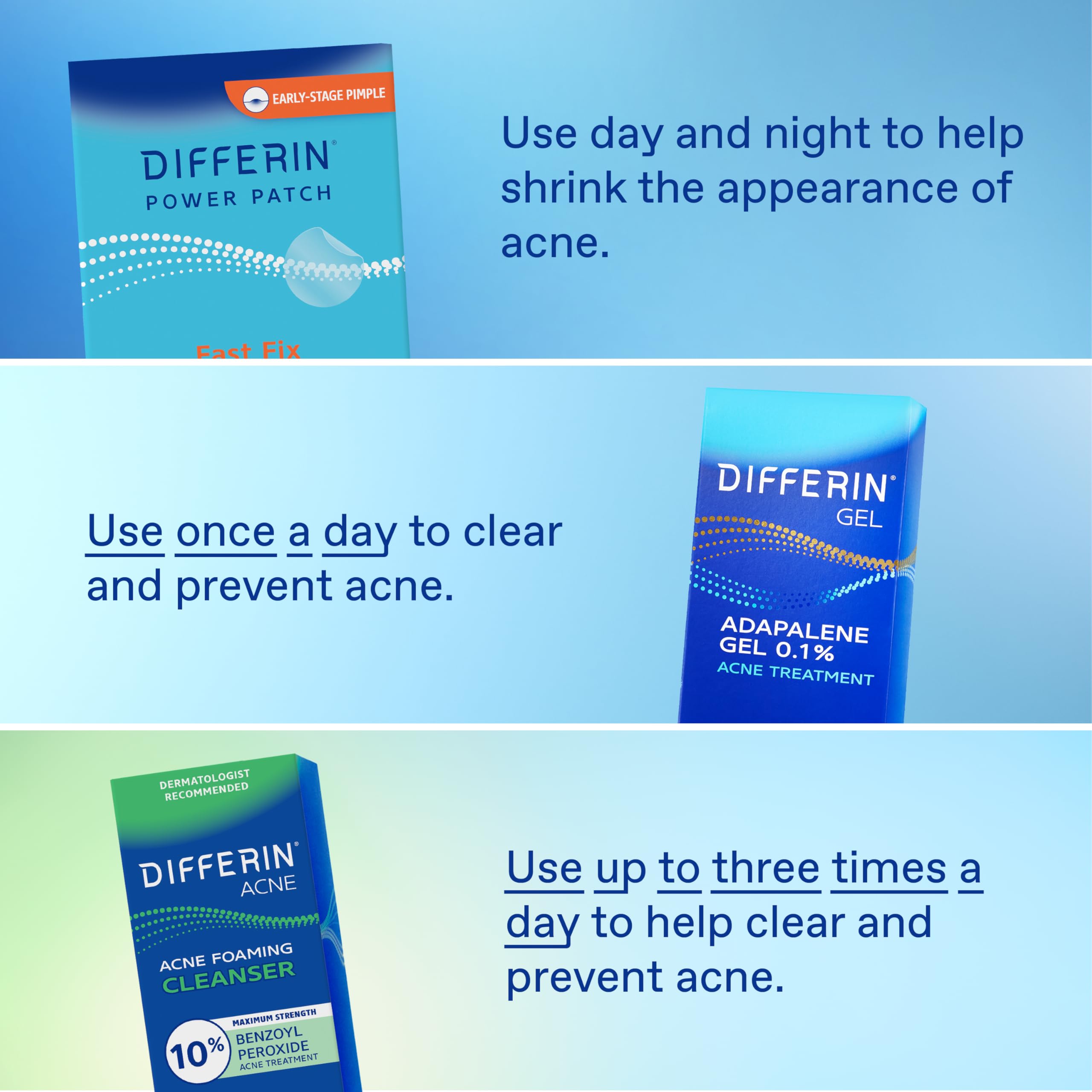 Differin waterproof and sweatproof patches staying on skin during workout.