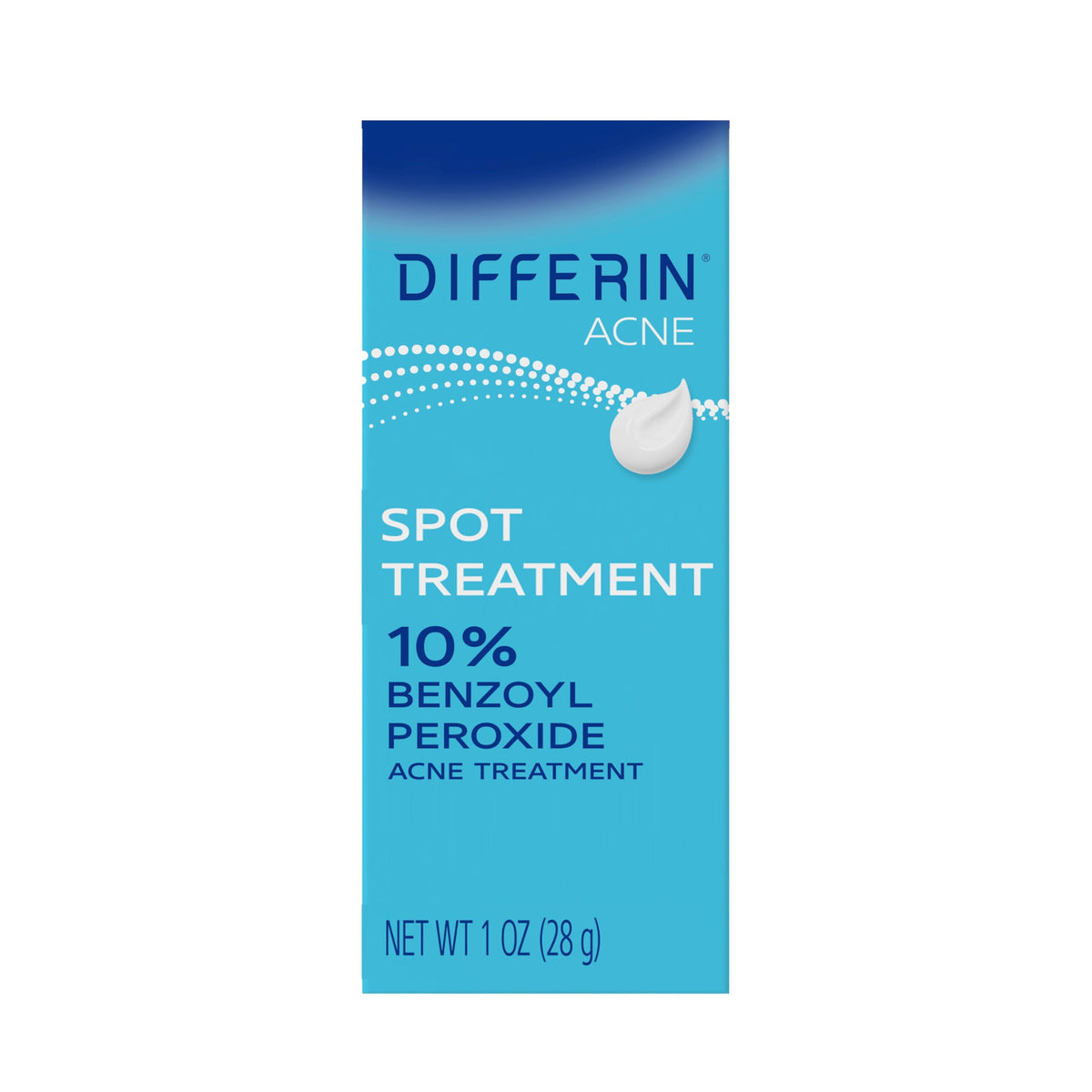 Differin Acne Spot Treatment bottle close-up, showcasing the maximum-strength formula for clear skin