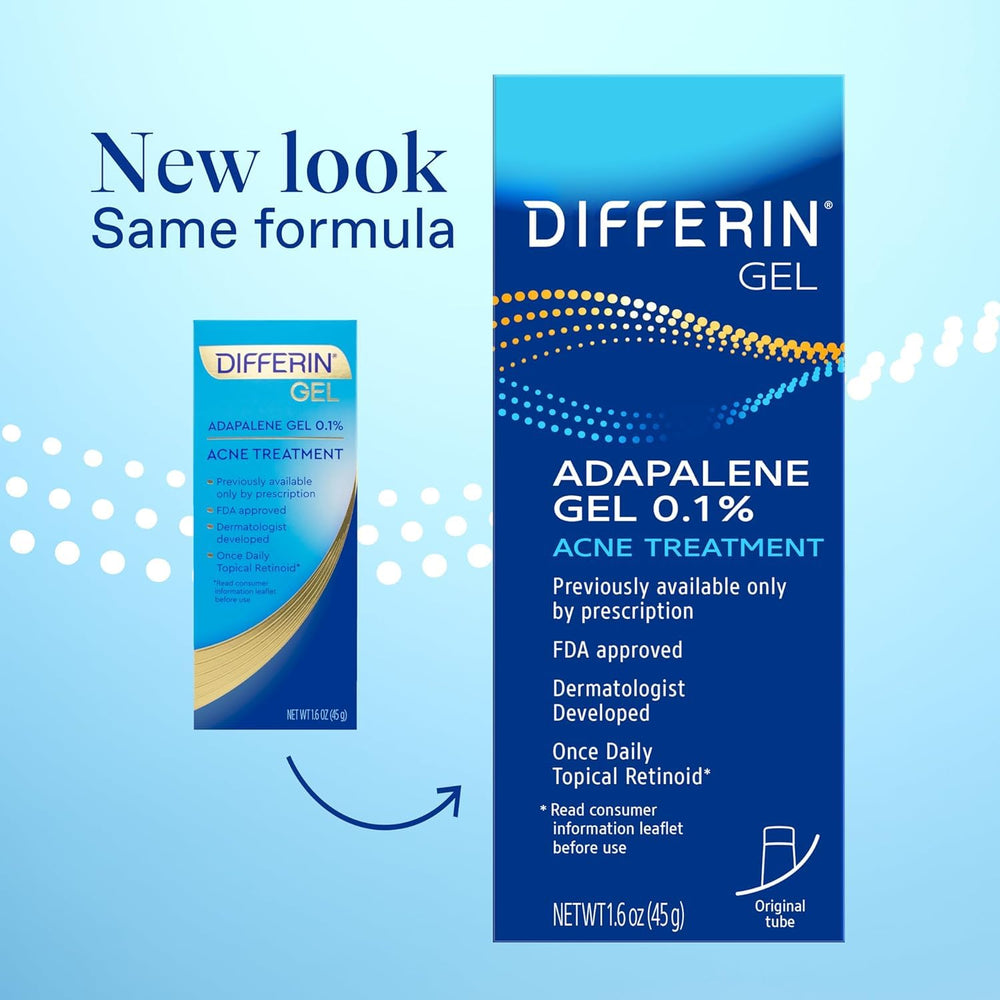 Differin gel 2-pack packaging shows value for extended acne care routine.